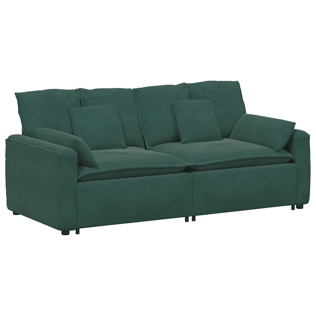 Thumbnail - vidaXL Modulares Sofa mit Kissen Dunkelgrün