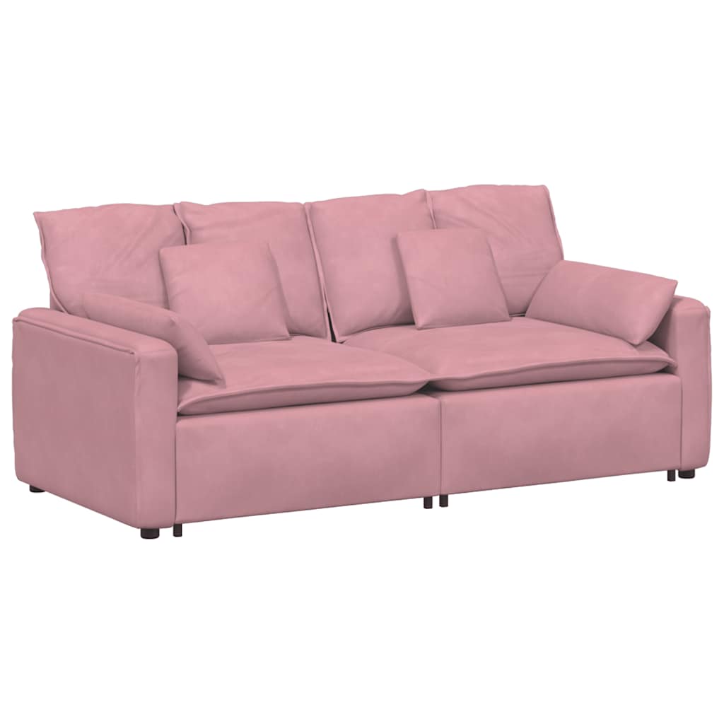 Thumbnail - vidaXL Modulares Sofa mit Kissen Rosa