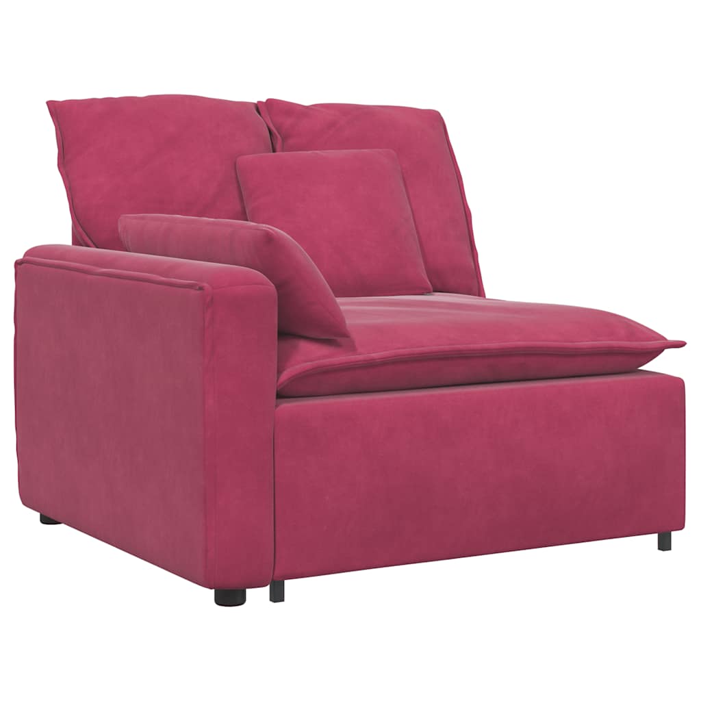 Thumbnail - vidaXL Modulares Sofa mit Kissen Weinrot