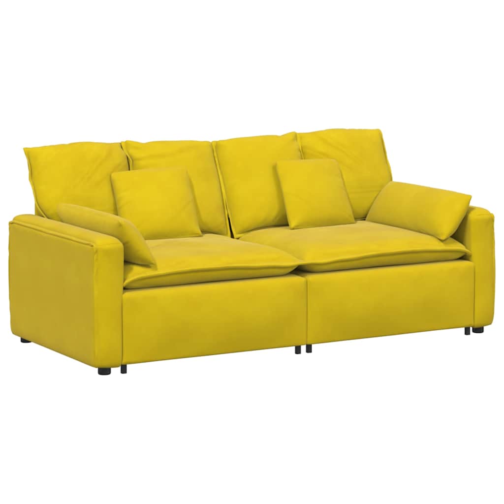 Thumbnail - vidaXL Modulares Sofa mit Kissen Gelb