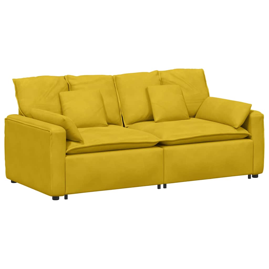Thumbnail - vidaXL Modulares Sofa mit Kissen Gelb