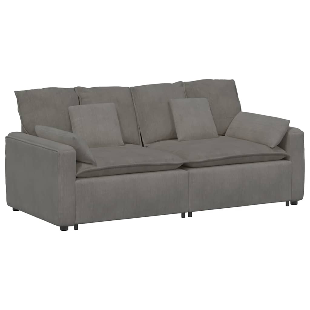 Thumbnail - vidaXL Modulares Sofa mit Kissen Hellgrau