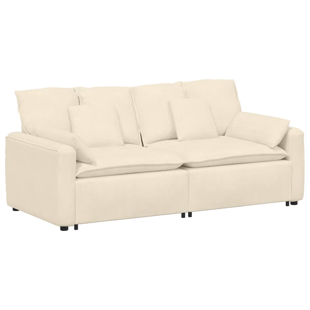 Thumbnail - vidaXL Modulares Sofa mit Kissen Cream