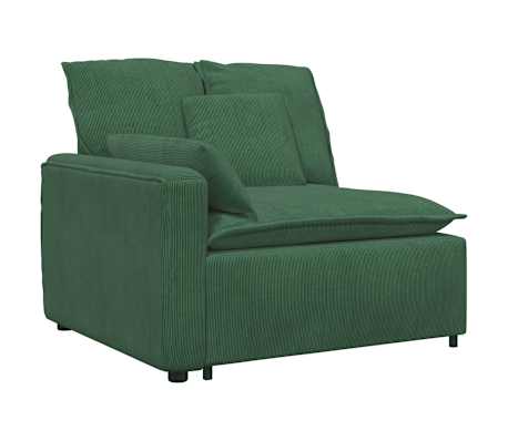 vidaXL Modulares Sofa mit Kissen Dunkelgr&uuml;n
