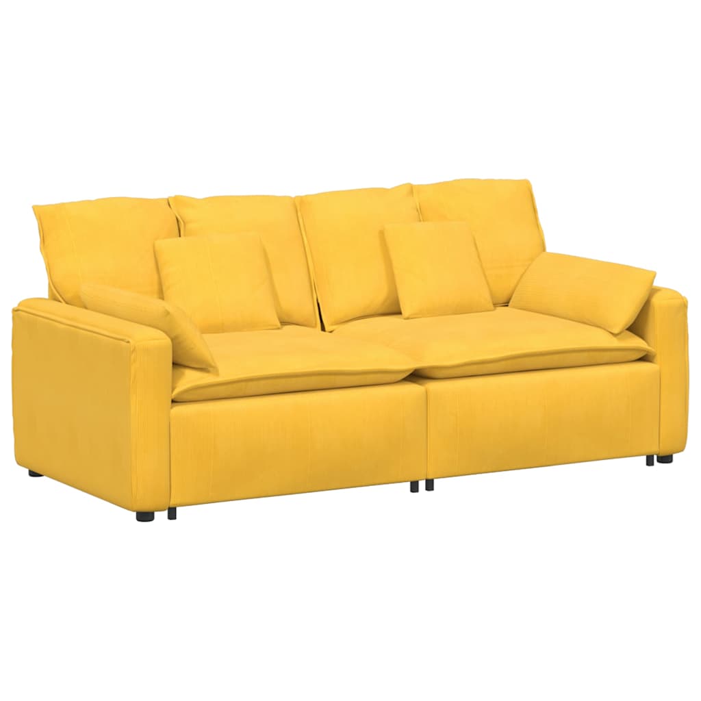 Thumbnail - vidaXL Modulares Sofa mit Kissen Hellgelb