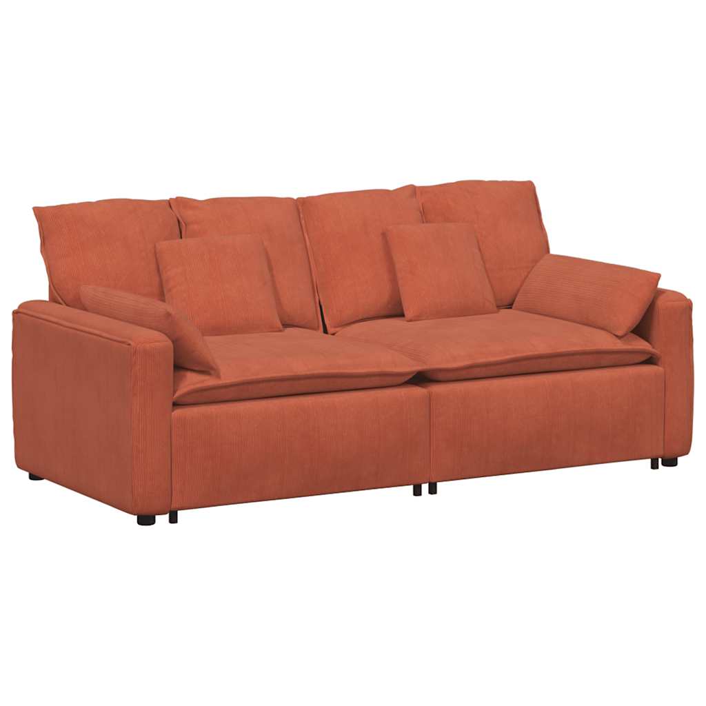 Thumbnail - vidaXL Modulares Sofa mit Kissen Rot Orange