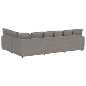 Modulární pohovka s polštáři textil taupe - obrázek 8
