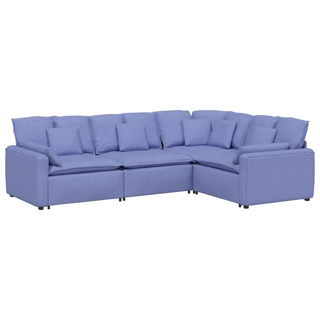Thumbnail - vidaXL Modulares Sofa mit Kissen Stoff Jeansblau