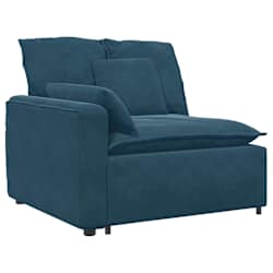 vidaXL Canap&eacute; modulable avec coussins velours bleu