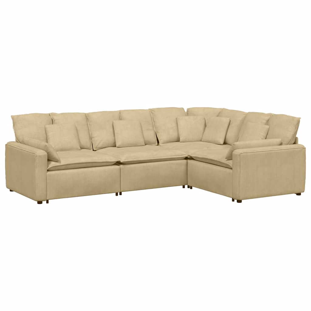 Thumbnail - vidaXL Modulares Sofa mit Kissen Cordstoff Graugrün