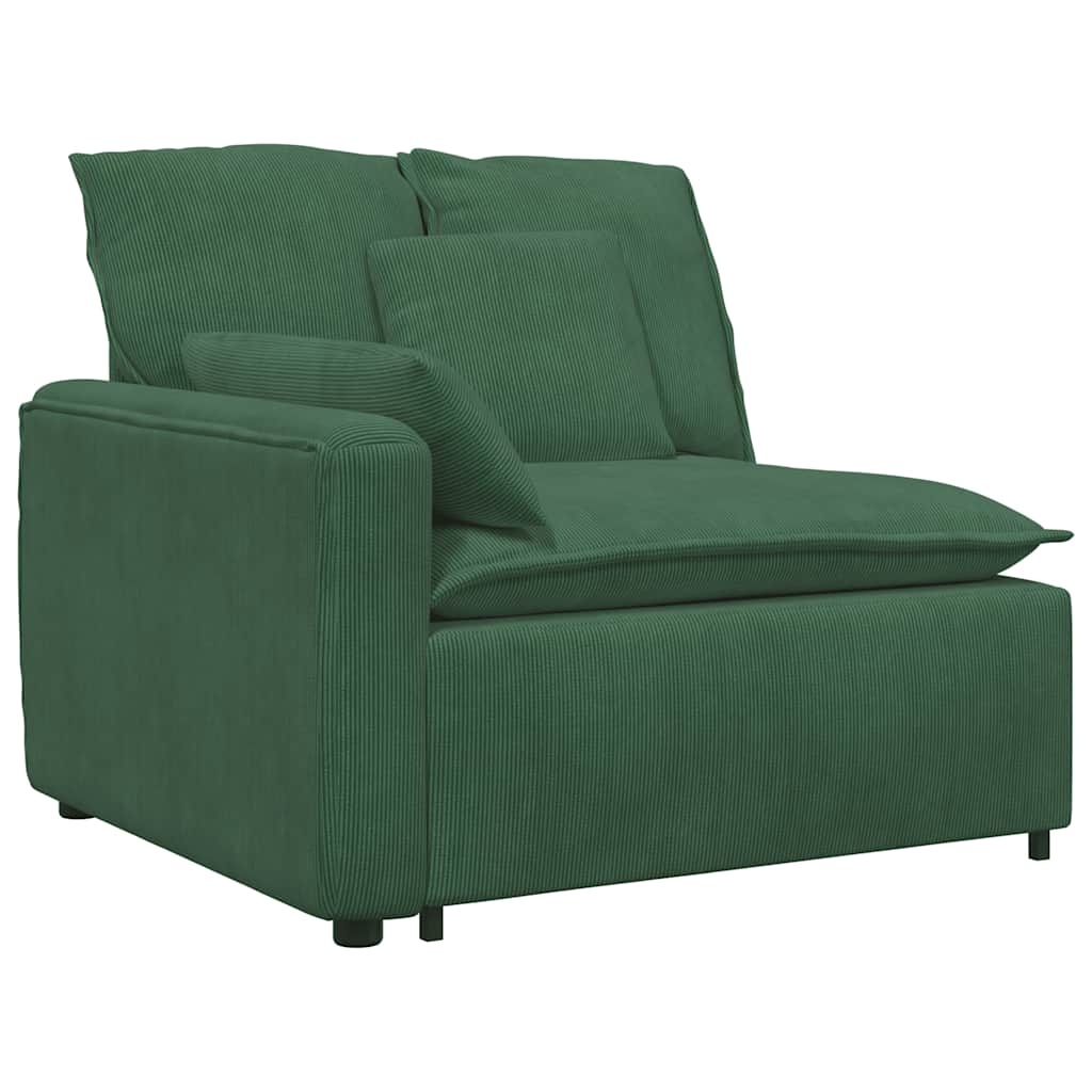 vidaXL Modulaire bank met kussens corduroy stof jungle groen afbeelding