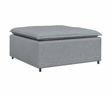 vidaXL Canapea modulară cu taburet și perne, textil, gri deschis