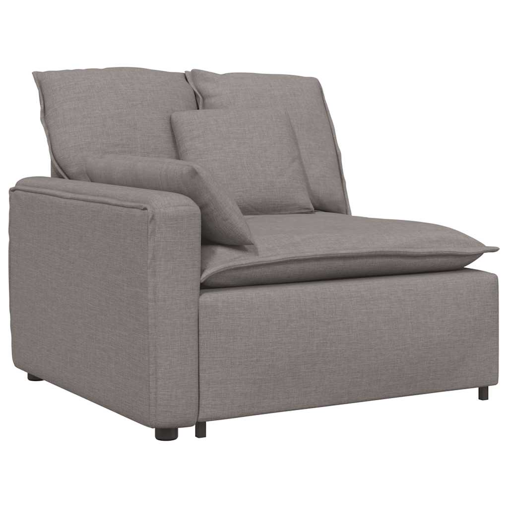 Thumbnail - vidaXL Modulares Sofa mit Fußhocker Kissen Stoff Taupe
