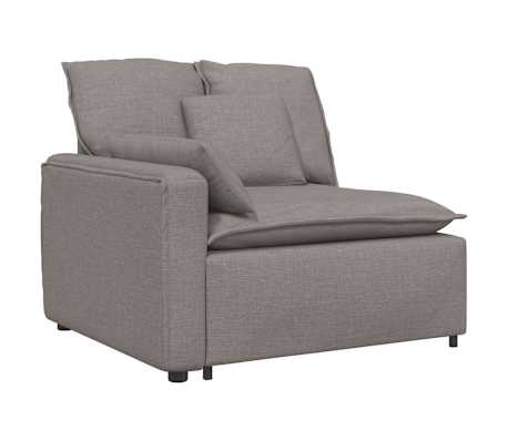 vidaXL Canapea modulară cu taburet și perne, textil, gri taupe