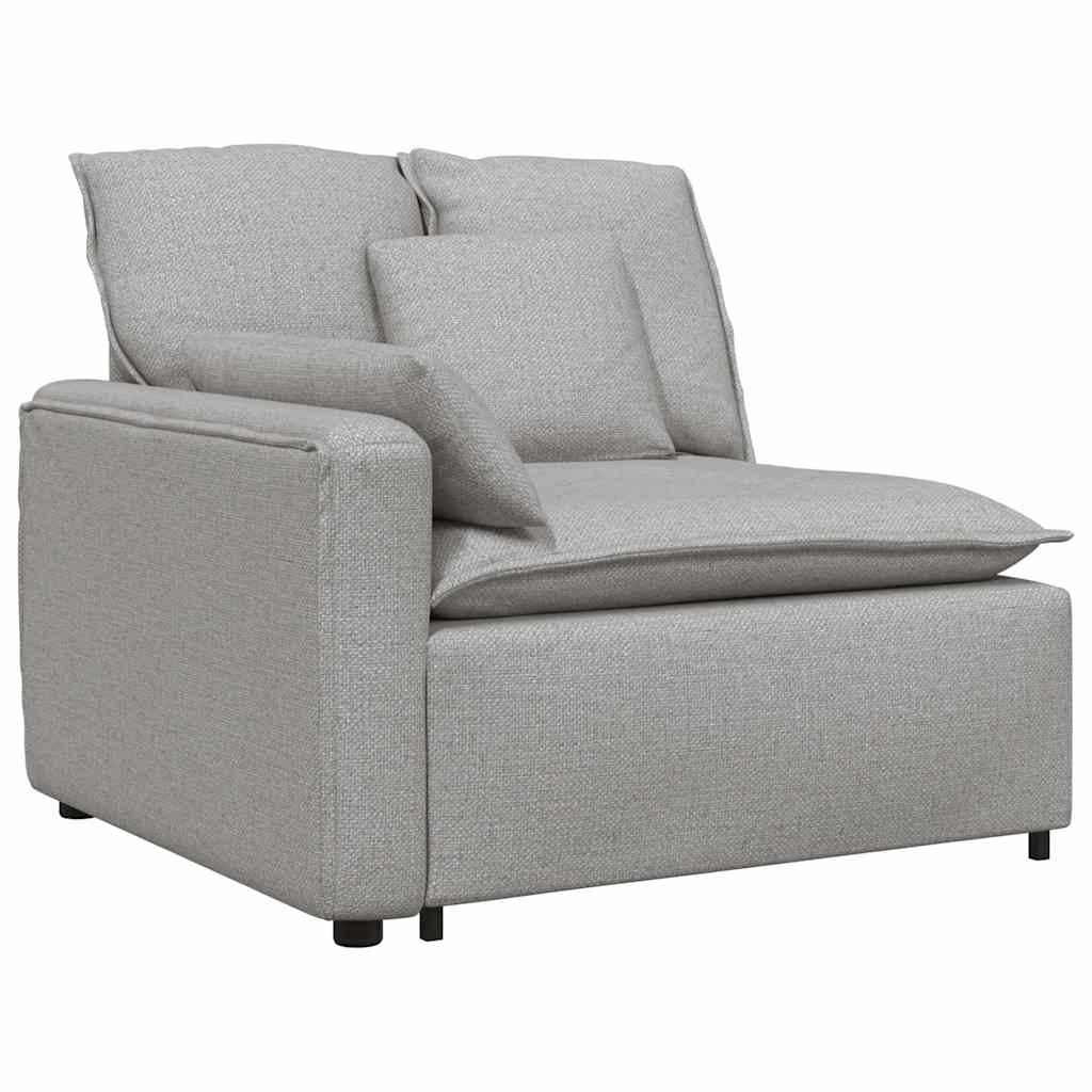 Thumbnail - vidaXL Modulares Sofa mit Fußhocker Kissen Stoff Wolkengrau