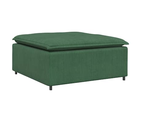 vidaXL Canapea modulară cu taburet și perne, verde &icirc;nchis