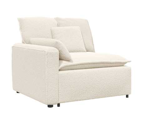 vidaXL Canapea modulară cu taburet și perne, țesătură ondulată ca l&acirc;nă