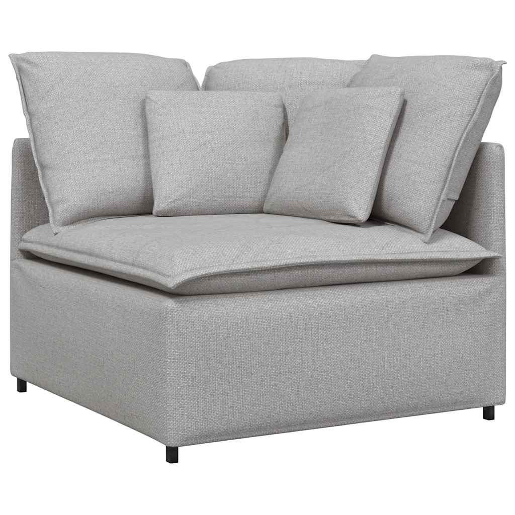 Thumbnail - vidaXL Modulares Sofa mit Fußhocker Kissen Stoff Wolkengrau