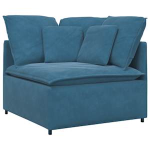 vidaXL Sofa modułowa z podn&oacute;żkiem i poduszkami Velvet Blue