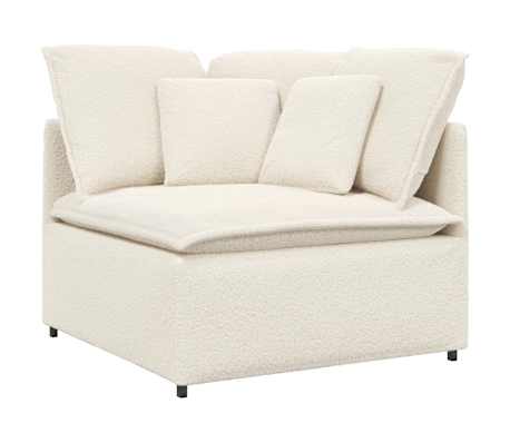 vidaXL Canapea modulară cu taburet și perne, țesătură ondulată ca l&acirc;nă