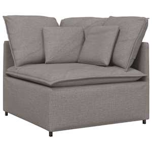 Modulární pohovka s polštáři textil taupe - obrázek 3