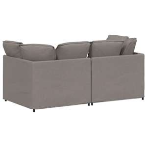 Modulární pohovka s polštáři textil taupe - obrázek 6