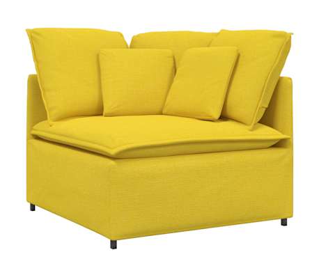 vidaXL Canapea modulară cu perne, galben deschis, textil