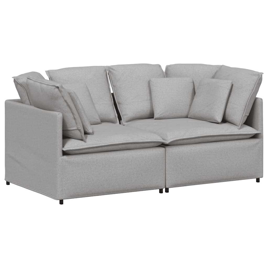 Thumbnail - vidaXL Modulares Sofa mit Kissen Stoff Wolkengrau