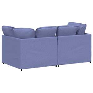 Modulární pohovka s polštáři textil džínově modrá - obrázek 6