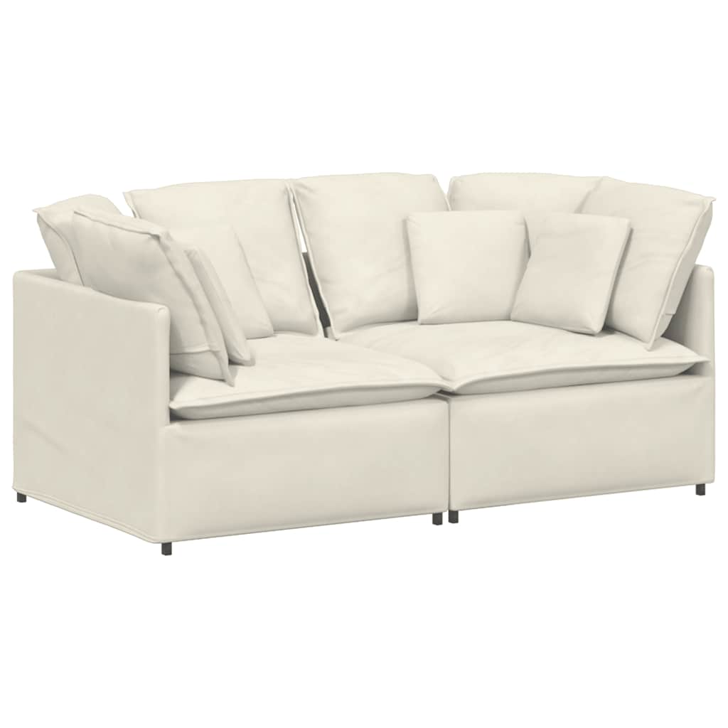 Thumbnail - vidaXL Modulares Sofa mit Kissen Samt Cream
