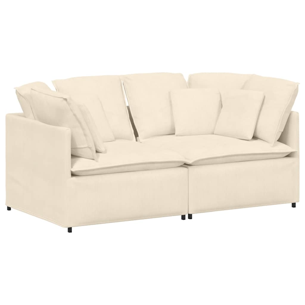 Thumbnail - vidaXL Modulares Sofa mit Kissen Cordstoff Creme