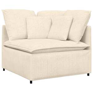 vidaXL Canapea modulară cu perne, crem, țesătură velur