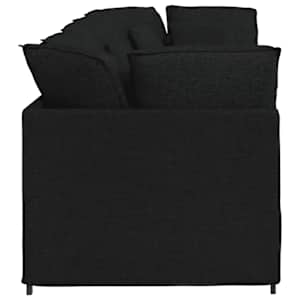 Modulární pohovka s polštáři textil černá - obrázek 6