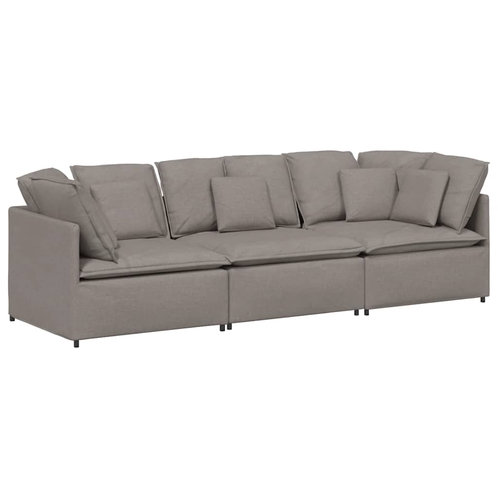 vidaXL Modulární pohovka s polštáři textil taupe