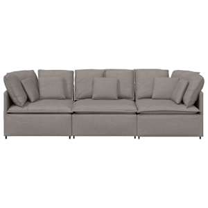 Modulární pohovka s polštáři textil taupe - obrázek 5