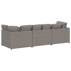 Modulární pohovka s polštáři textil taupe - obrázek 7