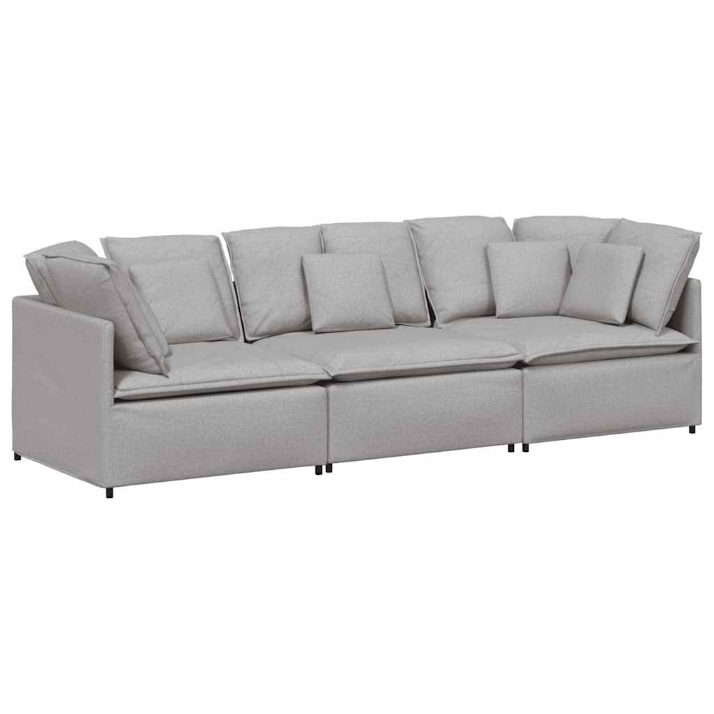 Thumbnail - vidaXL Modulares Sofa mit Kissen Stoff Wolkengrau