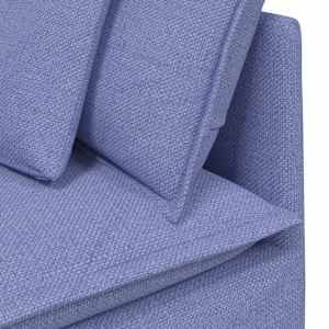 Modulární pohovka s polštáři textil džínově modrá - obrázek 8