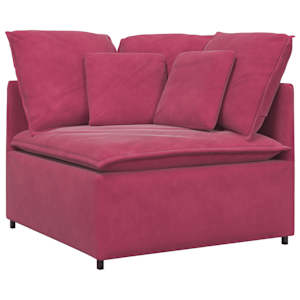 vidaXL Canapea modulară cu perne, roșu vin, catifea