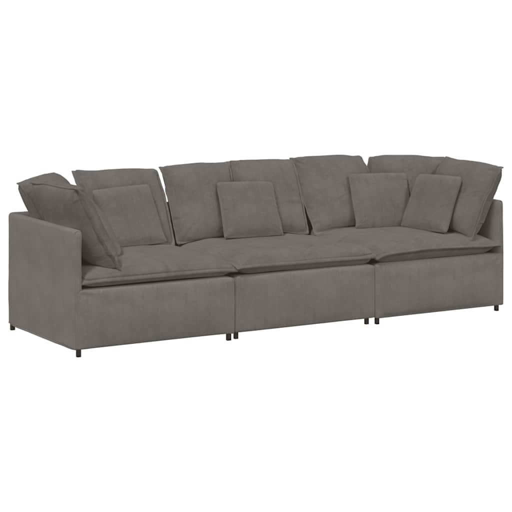 Thumbnail - vidaXL Modulares Sofa mit Kissen Cordstoff Hellgrau