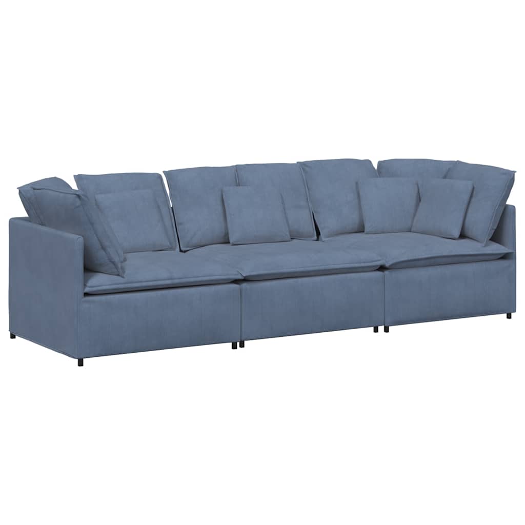 Thumbnail - vidaXL Modulares Sofa mit Kissen Cordstoff Blau