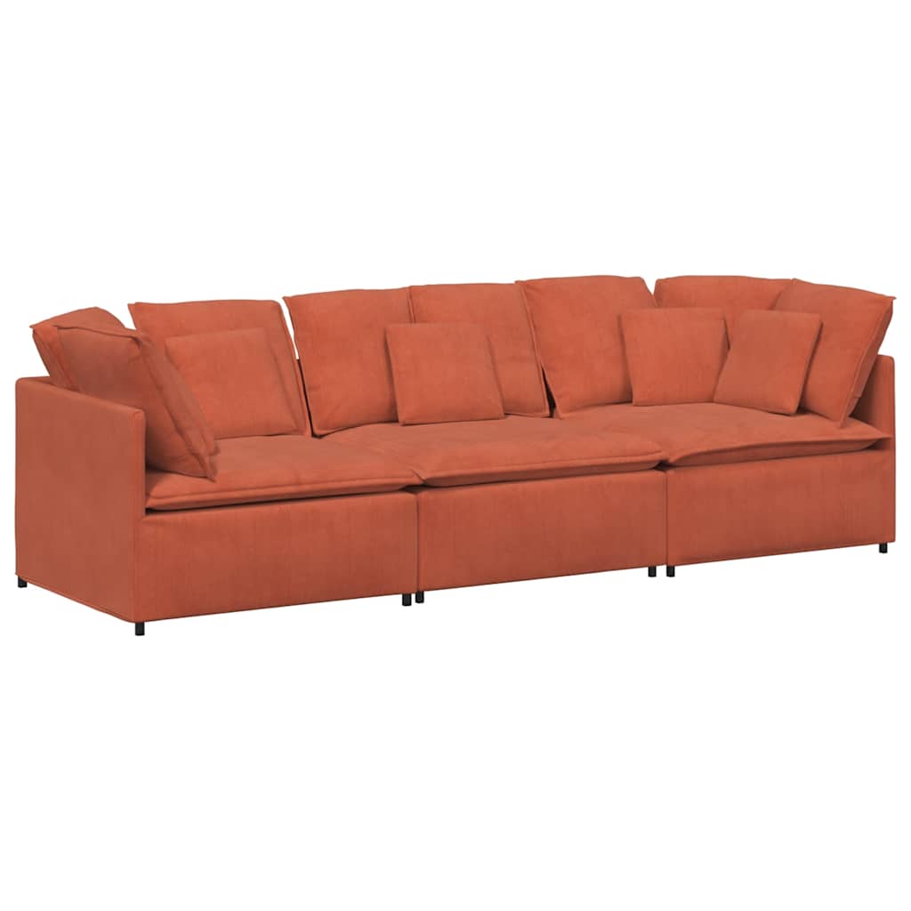Thumbnail - vidaXL Modulares Sofa mit Kissen Cordstoff Rot Orange