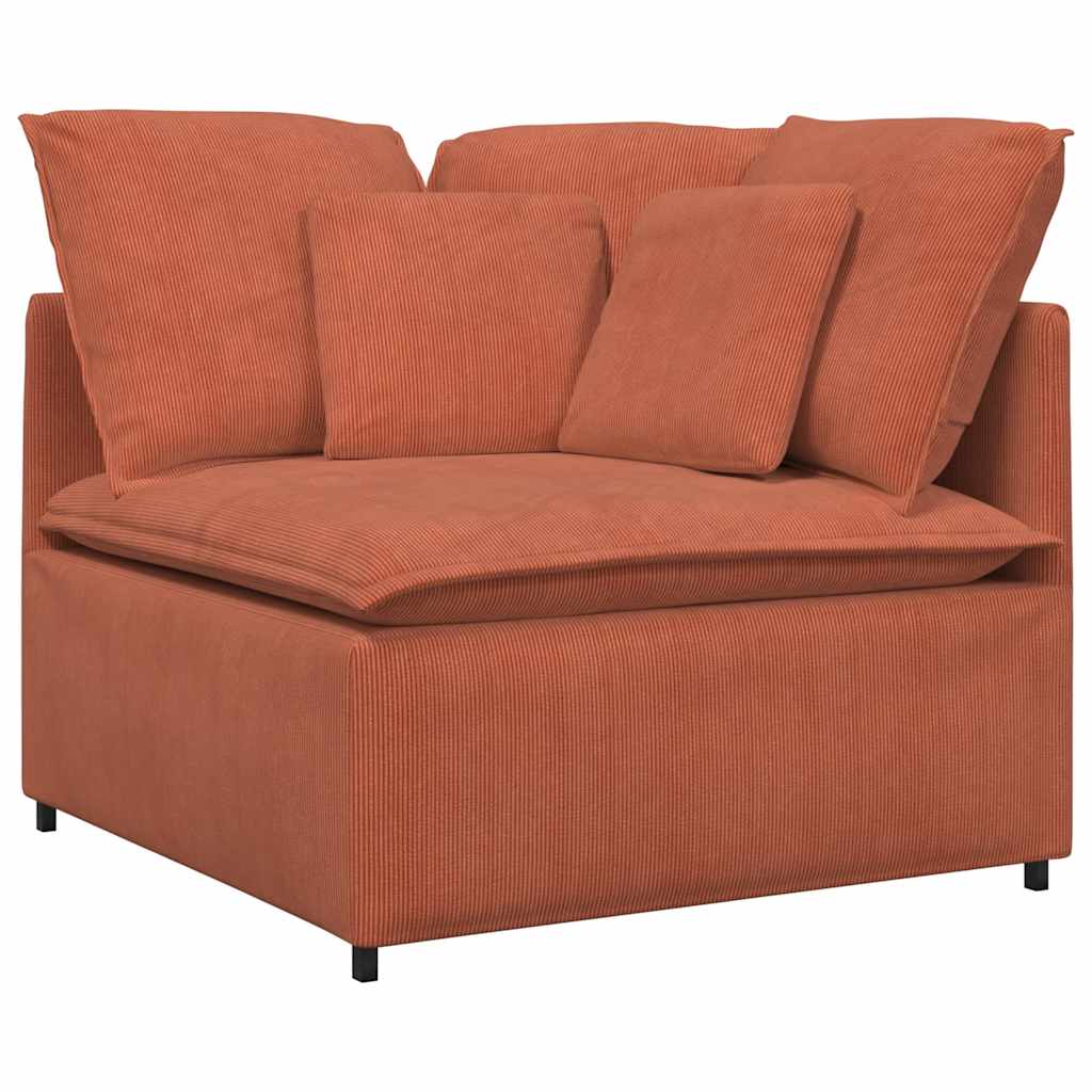Thumbnail - vidaXL Modulares Sofa mit Kissen Cordstoff Rot Orange