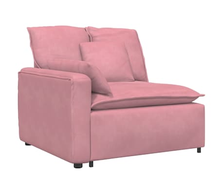 vidaXL Canapea modulară cu perne, roz, catifea