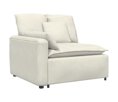 vidaXL Canapea modulară cu perne, crem, catifea