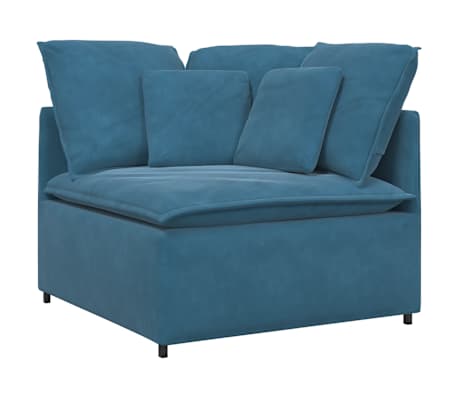 vidaXL Canapea modulară cu perne, albastru, catifea