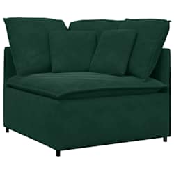 vidaXL Modulares Sofa mit Kissen Samt Dunkelgr&uuml;n