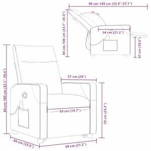 Zvedací masážní polohovací křeslo taupe textil - obrázek 17