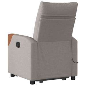 Zvedací masážní polohovací křeslo taupe textil - obrázek 7