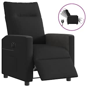 Električni naslanjač črno blago